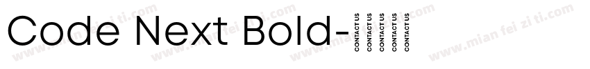 Code Next Bold字体转换